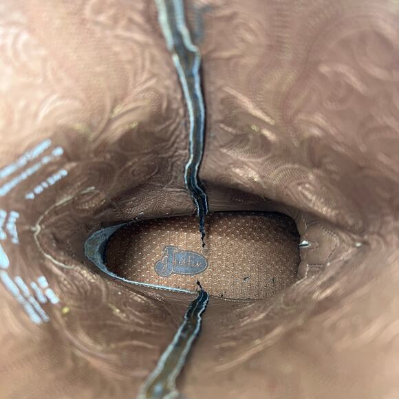 Justin Womens Sorrell Apache Stampede Western Cowgirl Leather Boots Sz 10B - Picture 15 of 16